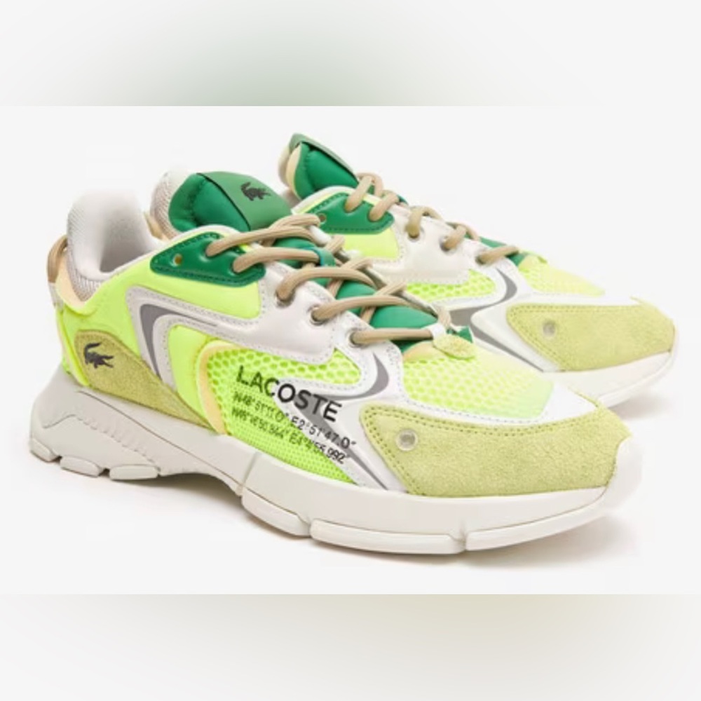 Lacoste Men's L003-Neo Sneakers Yellow/Off White Low Top Trainers